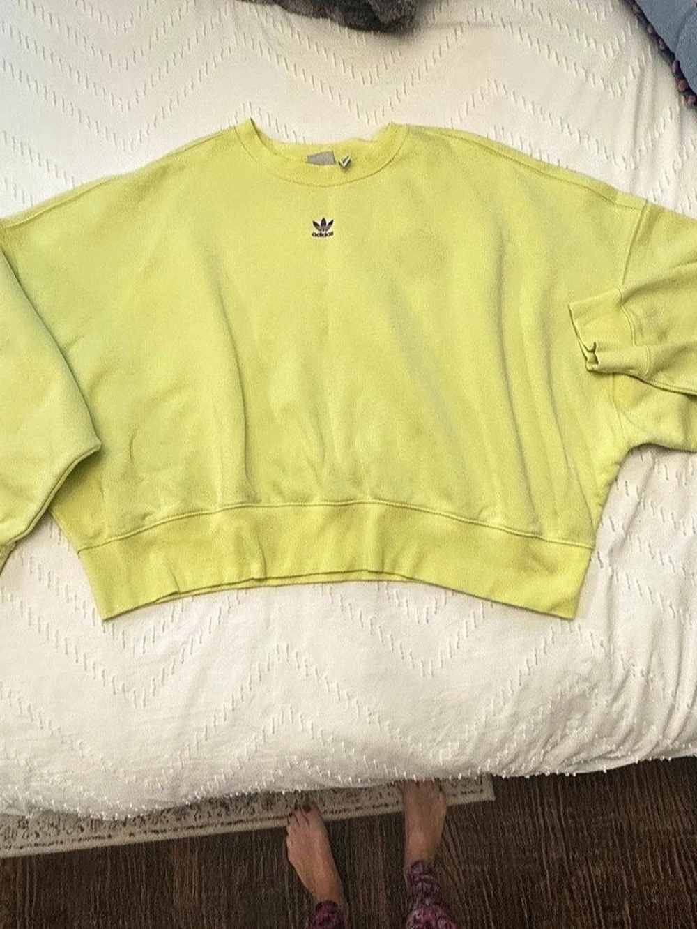 adidas Trefoil Essentials Crewneck Sweatshirt Yellow XL